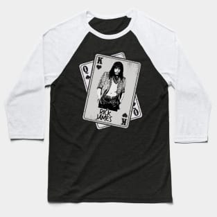Retro Rick James 80s Card Style Baseball T-Shirt